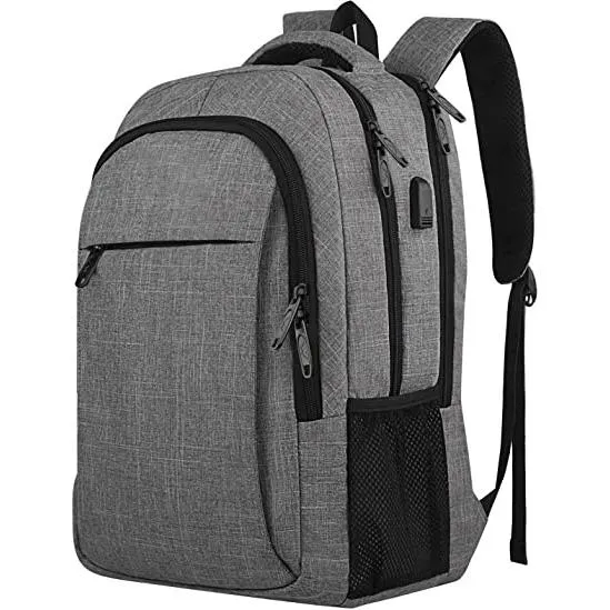 Casual Lightweight Stylish Waterproof College Laptop Bag Large USB Charging Students Boys Shockproof Daypack School Backpack