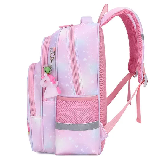 Pupils Trolley Schoolbag Girls First Grade to Sixth Grade Children′s Burden-Reducing Backpack for Girls