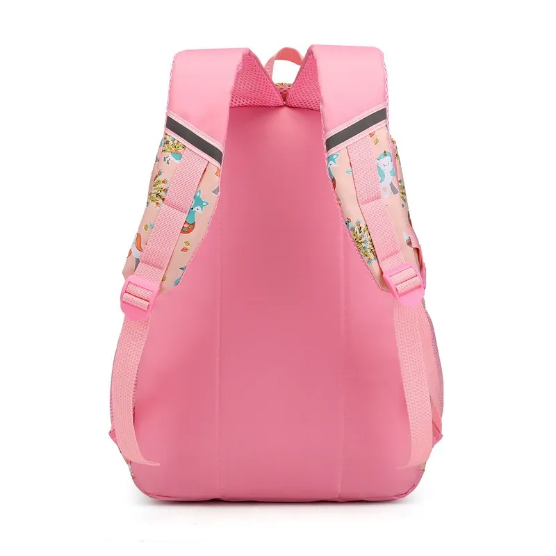 Simggle Backpack Primary Secondary Students Waterproof School Bag Cute Cartoon Printed Backpacks for Girls