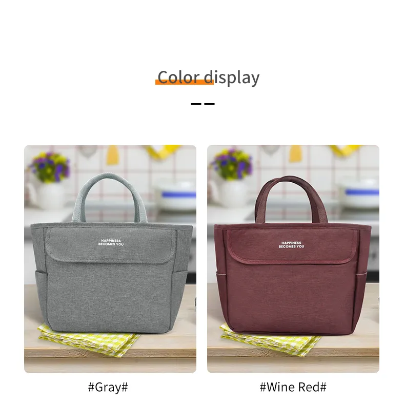 Custom Logo Thermal Food Picnic Cooler Bag Kids Hot Sale Good Fabric Stock Fashion Thermal Lunch Bag for Women Insulated