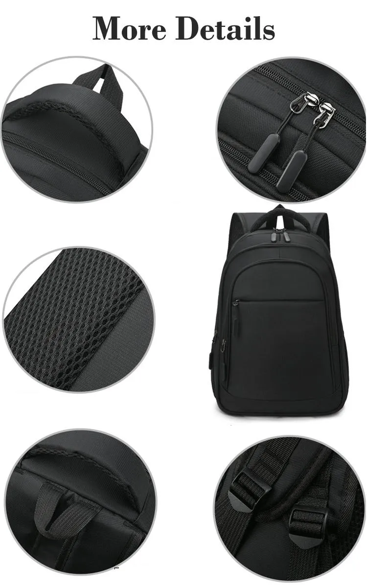 Bag USB Waterproof Mens Nylon Laptop Bag Travel Factory Wholesale Custom Logo Student Laptop Backpack