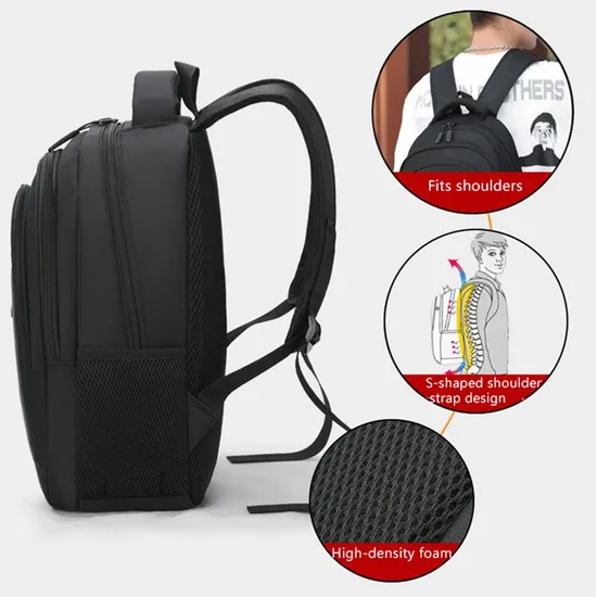 Bag USB Waterproof Mens Nylon Laptop Bag Travel Factory Wholesale Custom Logo Student Laptop Backpack