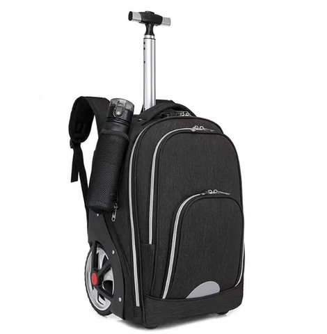 Men Wholesale Customized Wheel Trolley Travel Bag Backpack Rolling Travel Backpack Business Backpack