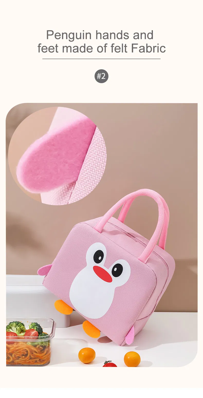 Fashionable Cute Cartoon School Kids Insulated Fitness Lunch Picnic Bag Custom Outdoor Reusable Breastmilk Lunch Cooler Bag Food