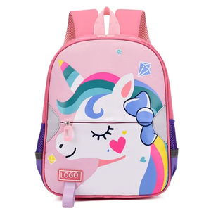 Cartoon Unicorn Backpack Animal Printed Pupil Backpack New for Girls Arrival Candy Color Waterproof Polyester School Bags 500PCS