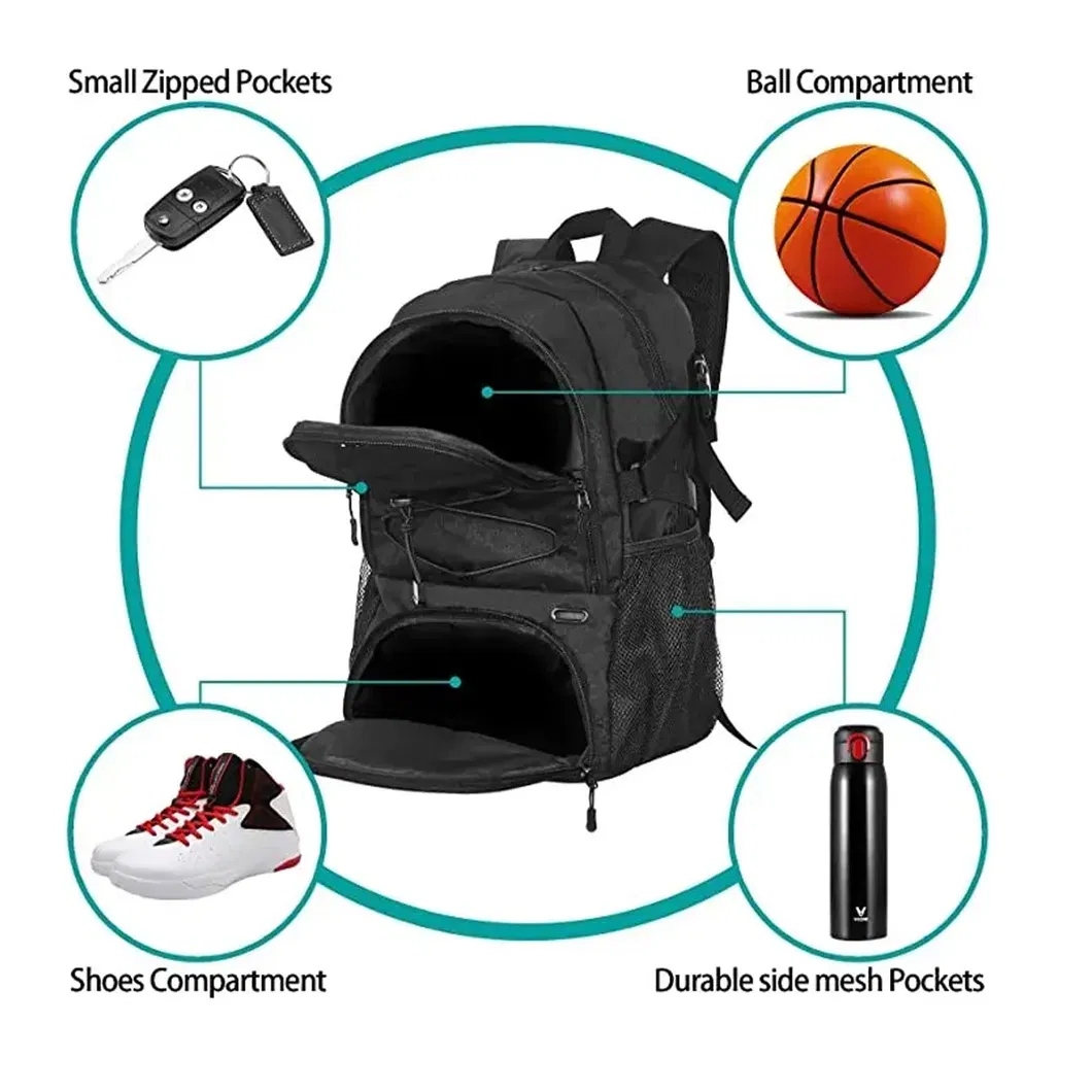 Custom Youth Sports Equipment Logo BSCI Factory Wholesale High Quality Large Capacity Waterproof Basketball Bag