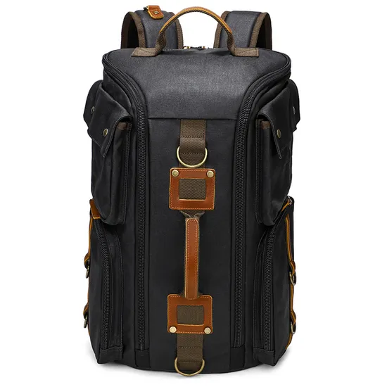 Canvas Retro Mens Outdoor Leisure Backpack Waterproof Large Capacity Travel Bag Computer Backpack