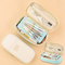 New Arrival Foldable Big Capacity Canvas Zipper Pencil Pouch Case Bag Stationery Organizers Compartments Cosmetic Makeup Bags