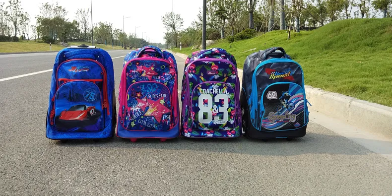 Custom Kids Wheeled Backpacks Trolley School Bag Backpacks Trolley School Bag