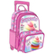 Wholesale 3PCS Customizable Bags with Logo School Girls Backpack Set Student Trolley School Bags Set