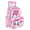 Toddler Rolling Backpack Girls Cute Cartoon Primary School Trolley Bag Luggage Schoolbag
