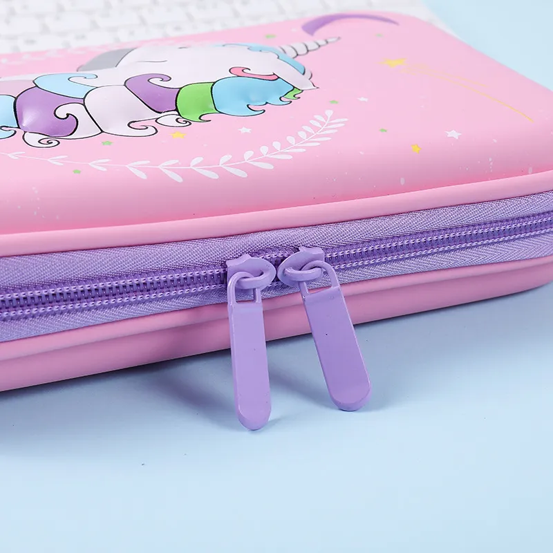 New Large Capacity Pen Bag Cute Cartoon Unicorn Pencil Case with Zipper