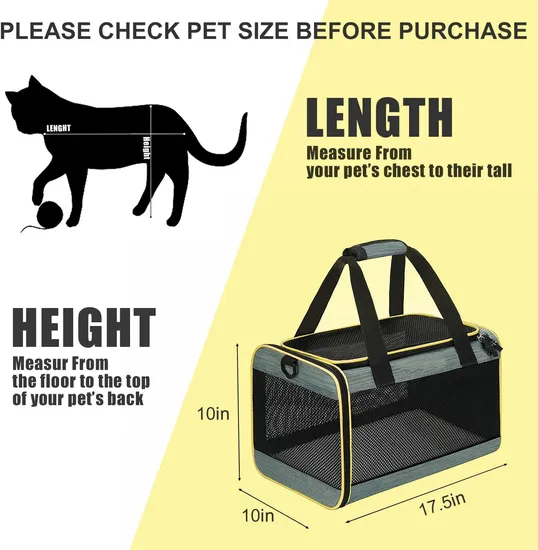 Factory Custom Soft Side Pet Travel Carrier Airline Approved Pet Carrier for Dog and Cat