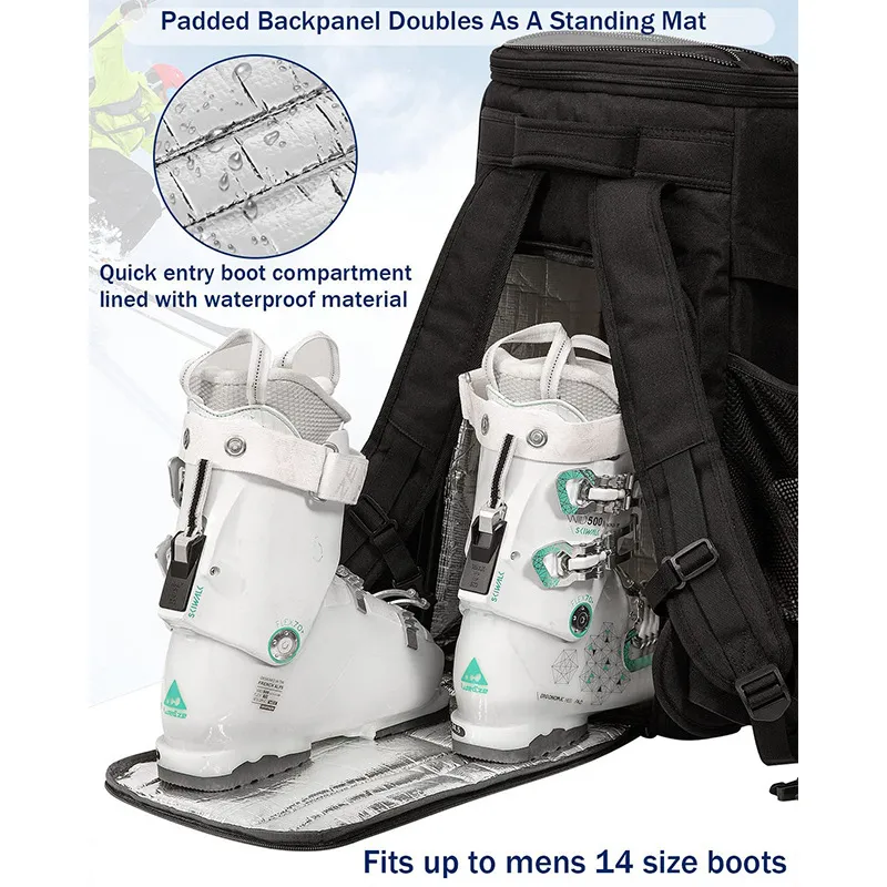 Factory Customized Outdoor Tactical Style Camouflage Large Capacity Skiing Boots Backpack