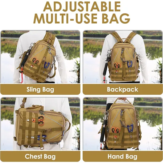 Factory Tactical Style Outdoor Fishing Backpack Fishing Rod Gear Bag