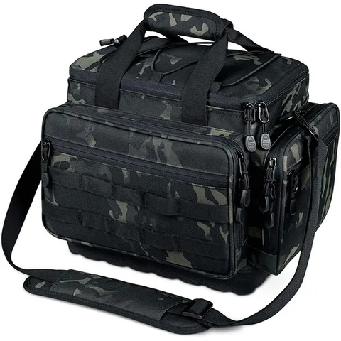Factory Fishing Gear Waterproof Oxford Cloth Single Shoulder Portable Outdoor Fishing Bag