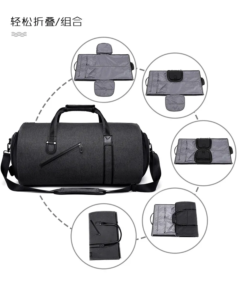 New Mens Suit Travel Bag Portable Storage Foldable Business Luggage Bag