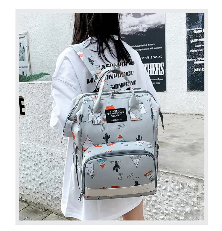 2024 New Mommy Bag for Mothers and Babies Fashion Handheld Large Capacity Diaper Backpack
