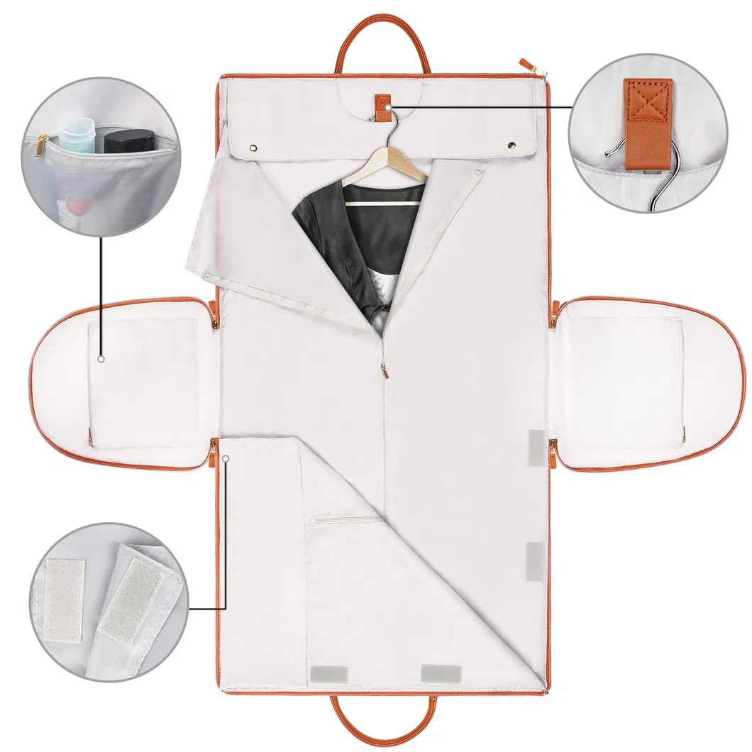 New Women Folding Suit Travel Bag Multi Functional Storage Large Capacity PU Handheld Luggage Bag