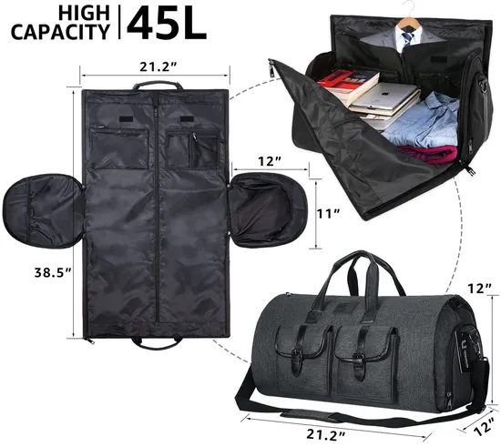 Luggage Bag Business Travel Suit Bag Mens Waterproof Handheld Crossbody Foldable Travel Bag