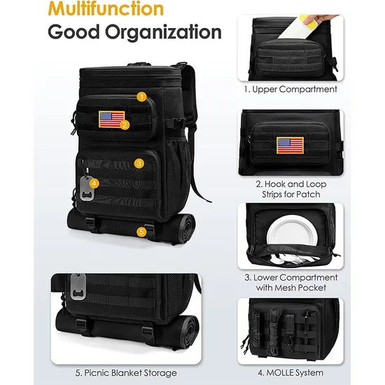 Factory Customized Outdoor Camping High-Capacity Tactical Ice Cooler Backpack