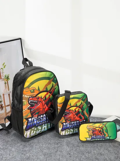 2024 New Student School Bag 3-Piece Set Primary School Anime Backpack Cartoon Backpack