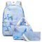 New Colorful Backpack for Primary and Secondary School Students Printed Schoolbag Women′s Three Piece Set