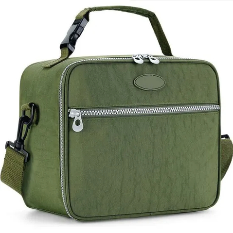 Custom Printed Lunch Bag for Office Travel Picnic Portable Food Takeway Shoulder Bag Thermal Insulated Cooler Bag