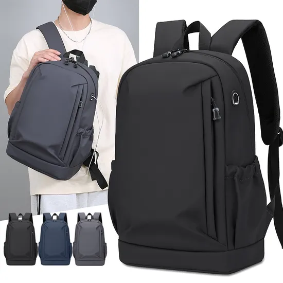 Mens Casual Business Computer Backpack with Large Capacity Oxford Cloth Lightweight Outdoor Backpack
