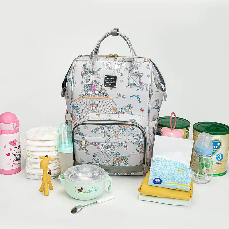 Mommy Bag Multi Functional Large Capacity Handbag Three Piece Set Mother Bag