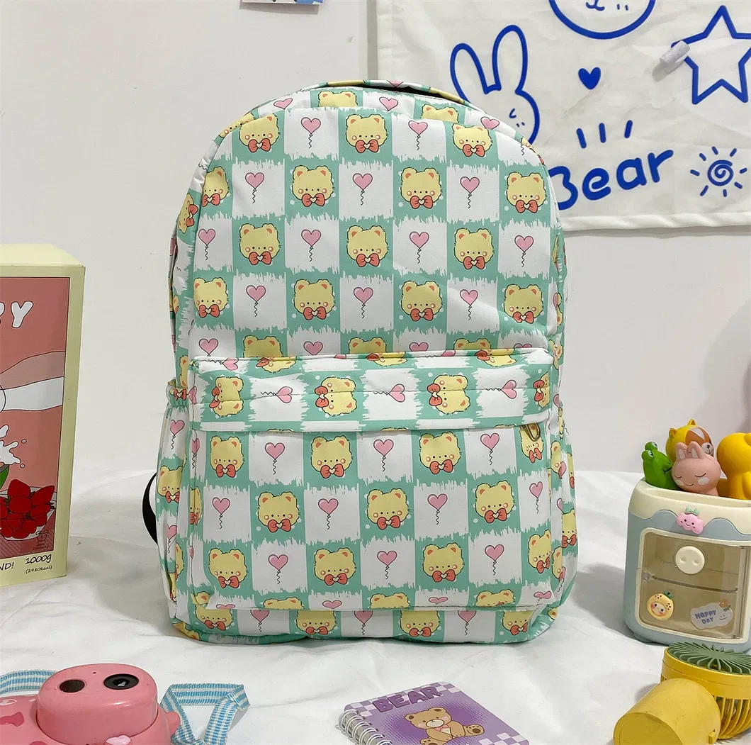 Girl&prime;s Cartoon Cute Animal Three Piece Set Student School Bag Large Capacity Travel Backpack with Pen Bag
