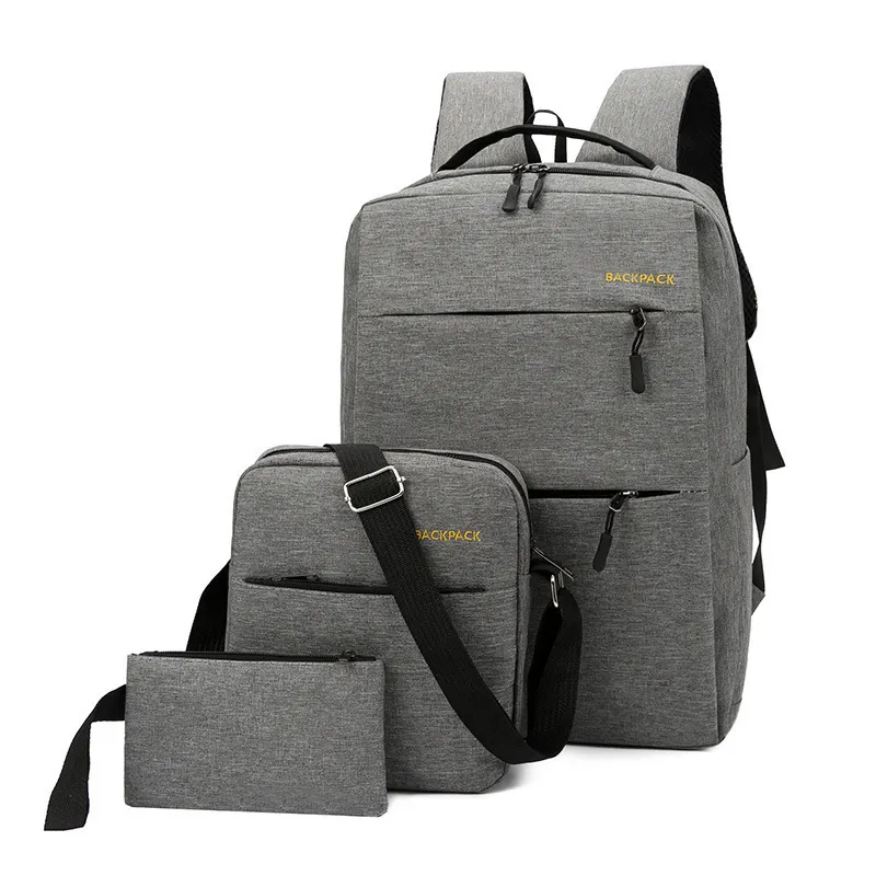 Factory Three Pieces Backpack Set Casual Business Computer Backpack