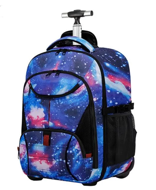 Waterproof Wheeled Travel Laptop Backpack Carry on Luggage Bag Trolley Suitcase Business College School Computer Rolling Backpack