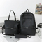 Trendy Fashionable Leather Film Large Capacity Middle School Student Three Piece Set Backpack