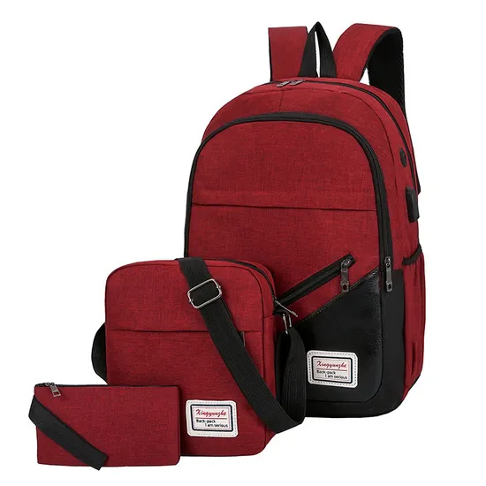 Factory Three Pieces Backpack Set Casual Business Computer Backpack