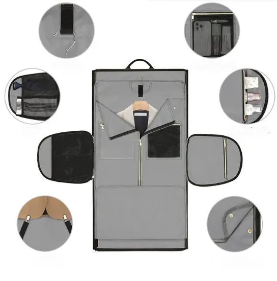 Business Travel Duffle Custom Logo Foldable Suit Cover Garment Bag