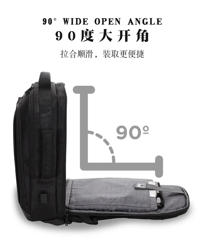 Business Multifunctional USB Charging Port Backpack Men High-Capacity Computer Backpack