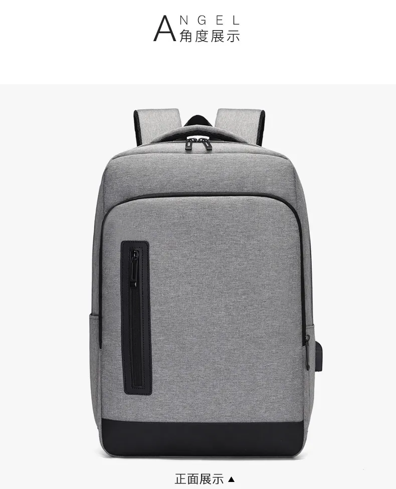 Large Capacity Business Backpack USB Charging Port Travel Computer Backpack