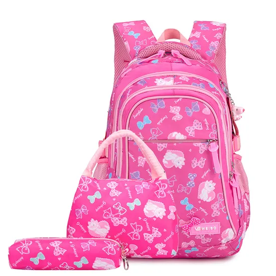 Factory Customized Three Piece Set of Fashionable Printed Backpacks for Students