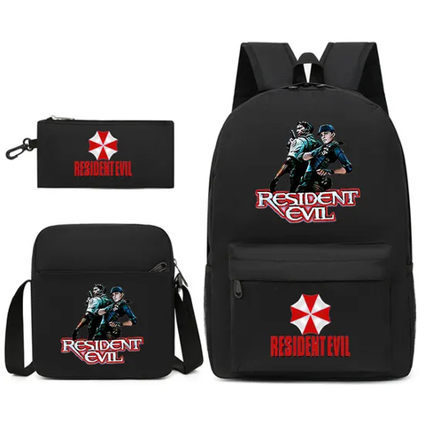 Cartoon Custom Design Backpack Student Pencil Case Single Shoulder Bag Backpack Three Piece Set