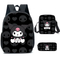 Lomi Kuromi Backpack Lunch Bag Pencil Case Three Piece Set Elementary School Backpack