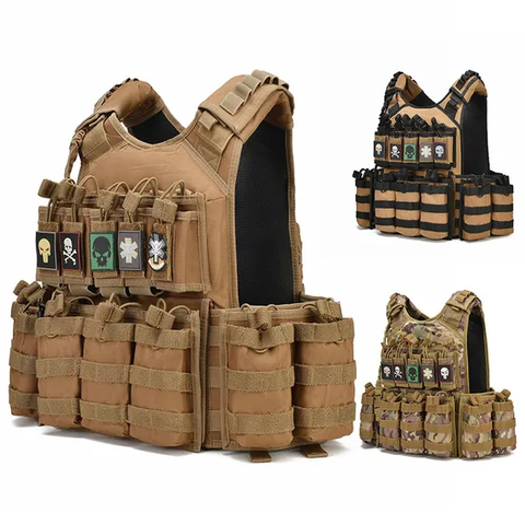Molle Tactical Vest Multi Functional Lightweight Vest Set for Training Clothing Security Protection Vest