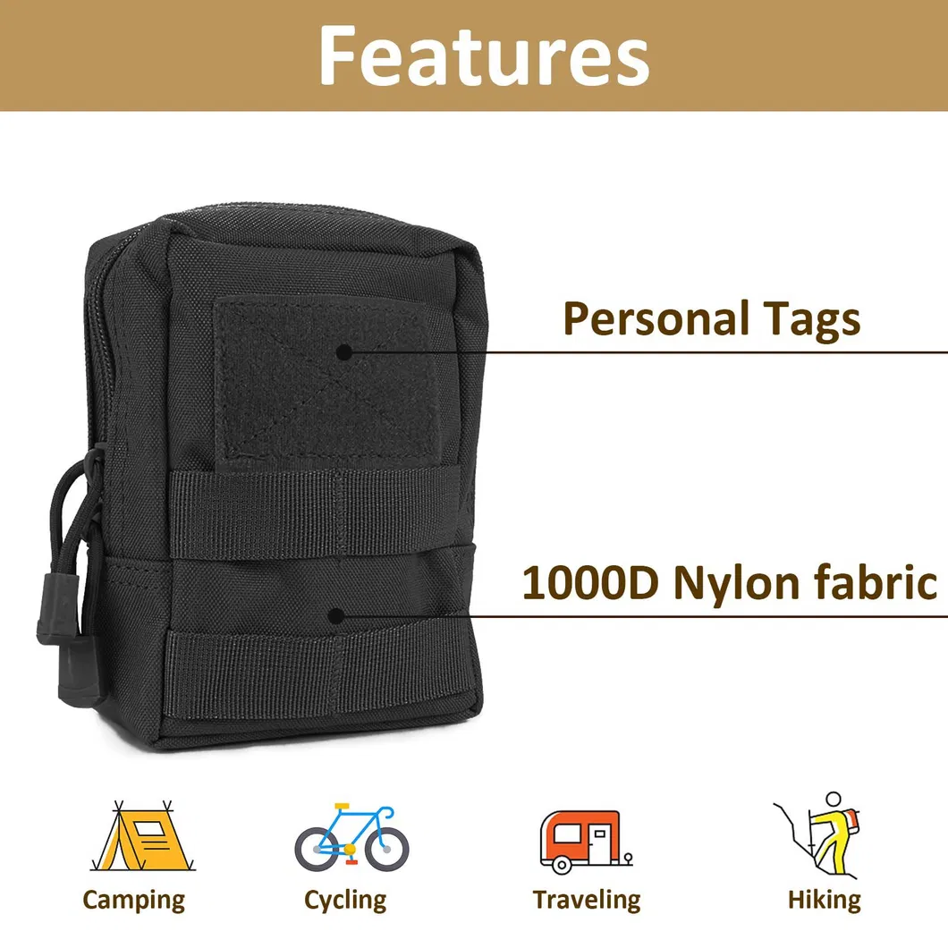 Outdoor Tactical Molle Bag Compact Waterproof EDC Commuter Bag Small Medical Accessories Kit