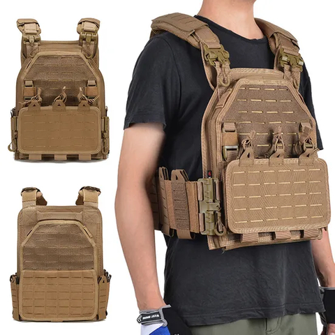 Molle Tactical Vest with Breathable Adjustable Quick Detachable Tactical Vest Bulletproof Suit