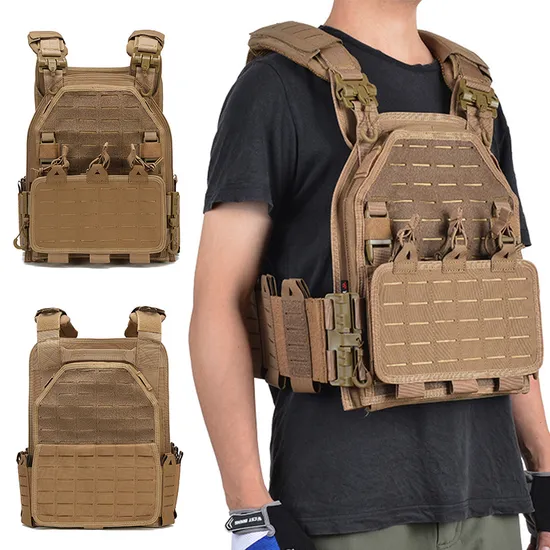 Molle Tactical Vest with Breathable Adjustable Quick Detachable Tactical Vest Bulletproof Suit