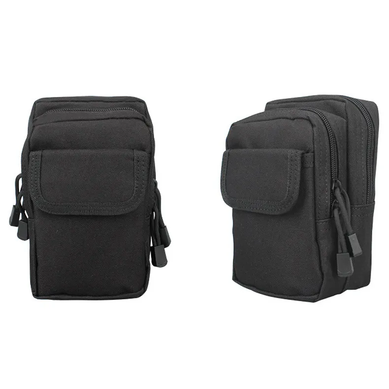 Outdoor Sports Waist Bag Wear-Resistant and Waterproof 5.6-Inch Double-Layer Mobile Phone Bag Molle Tactical Bag