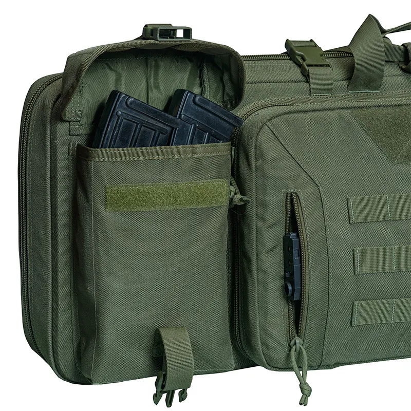 Outdoor Tactical Gun Bag with Large Capacity Double-Layer Wear-Resistant and Waterproof Outdoor Training Gun Storage Bag