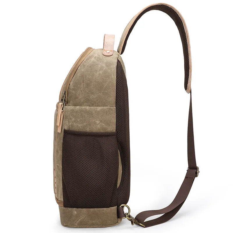 Outdoor Photography Canvas Wear-Resistant Leisure Camera Bag Single Shoulder Chest Bag