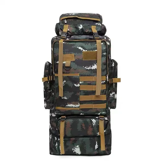 100L Ultra Large Capacity Backpack Outdoor Mountaineering Travel Luggage Camouflage Backpack