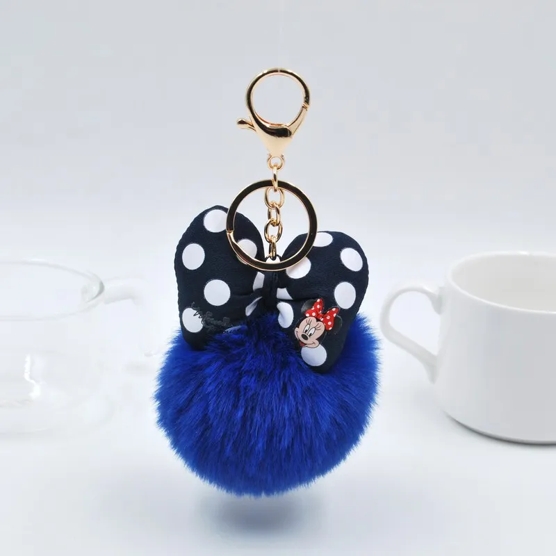 New Color Rex Rabbit Leopard Bow Bag Keychain Fashion Plush Car Hanging Manufacturers